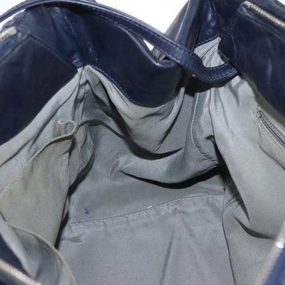 Chanel Ultra Stitch Chain Tote Quilted Calfskin, NAVY, LEATHER, Tote bag