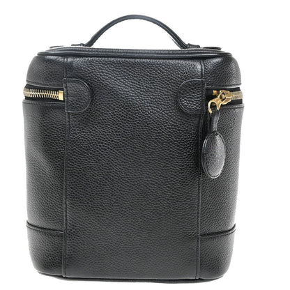 Chanel Vintage Timeless Cosmetic Case Caviar, BLACK, LEATHER, Clutche & pouche
