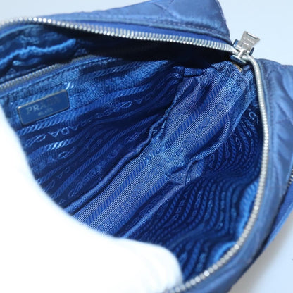 Prada Front Pocket Camera Bag Quilted Tessuto, BLUE, NYLON, Shoulder bag