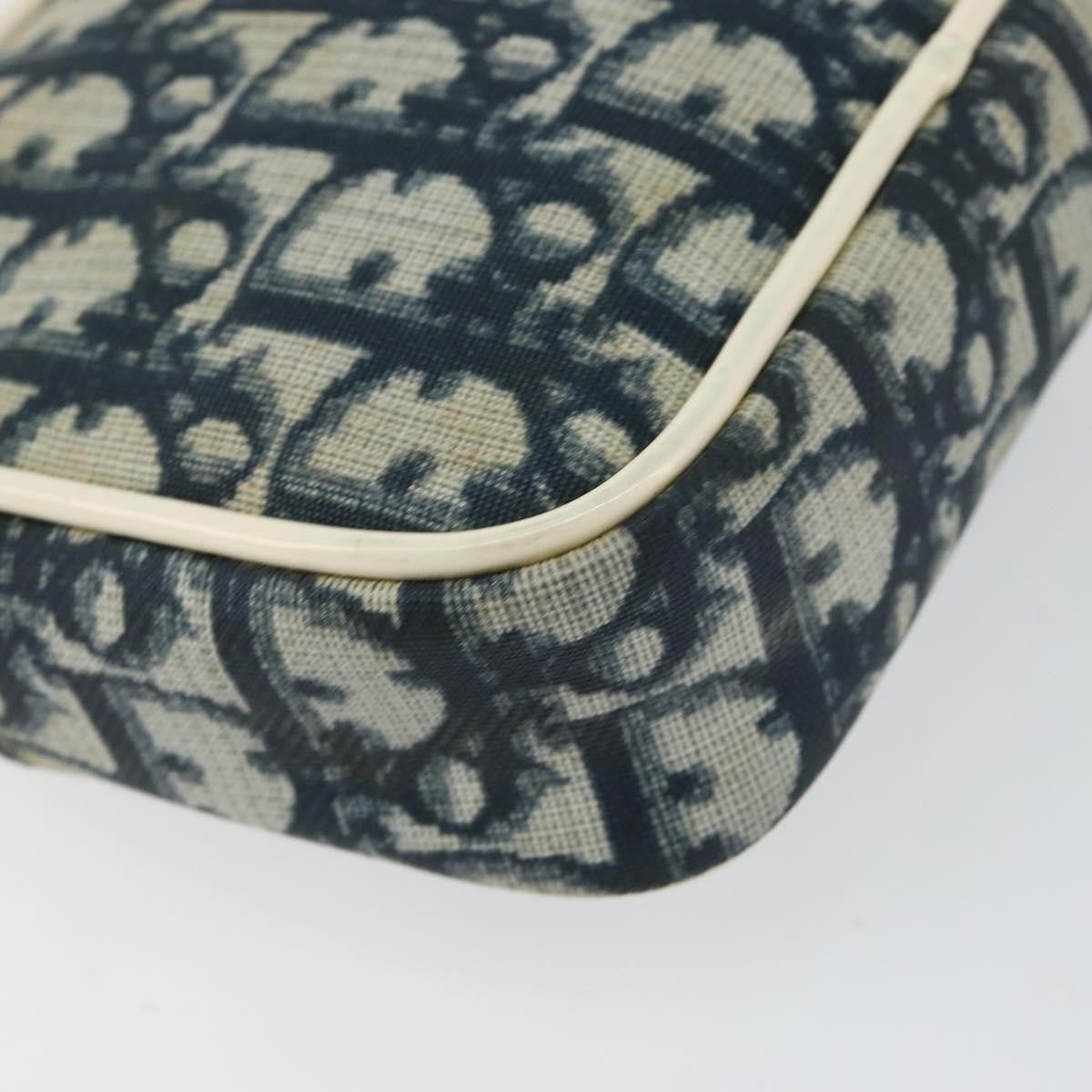 Christian Dior Vintage Trotter Pouch Diorissimo Canvas, NAVY, PVC, Clutche & pouche