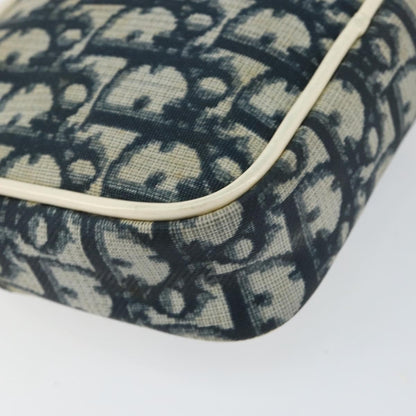 Christian Dior Vintage Trotter Pouch Diorissimo Canvas, NAVY, PVC, Clutche & pouche