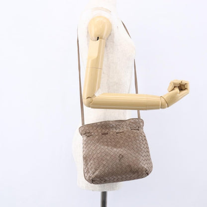 Bottega Veneta Intrecciato Shoulder bag Leather, BEIGE, LEATHER, Shoulder bag