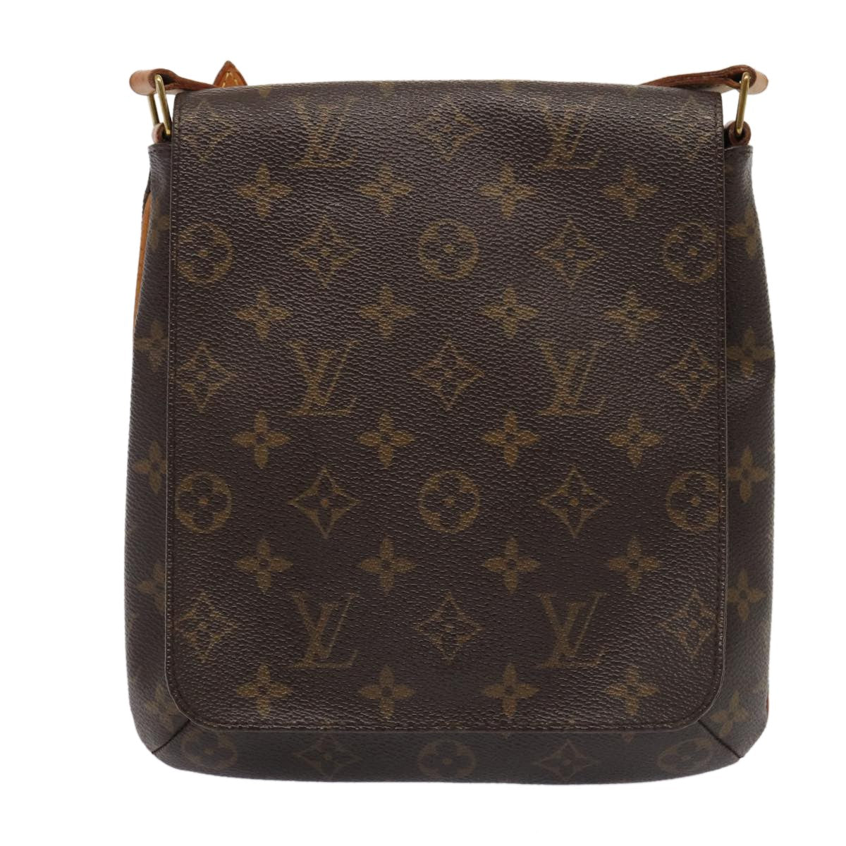 Louis Vuitton Musette Handbag Monogram Canvas, BROWN, CANVAS, Shoulder bag