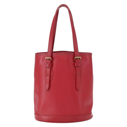 Louis Vuitton Bucket Bag Epi Leather, RED, LEATHER, Shoulder bag