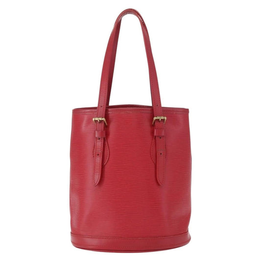 Louis Vuitton Bucket Bag Epi Leather, RED, LEATHER, Shoulder bag