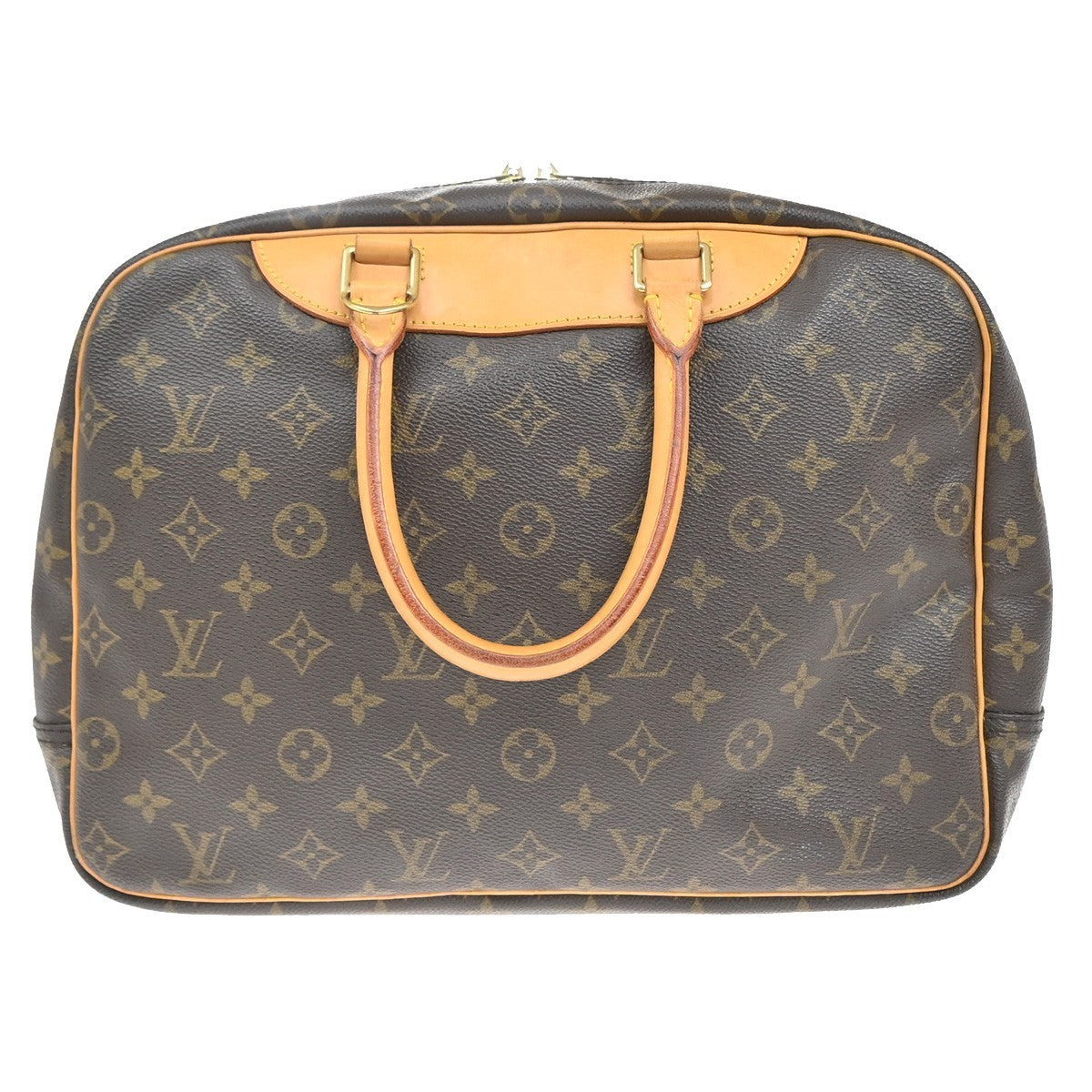 Louis Vuitton Deauville Handbag Monogram Canvas, BROWN, LEATHER, Handbag