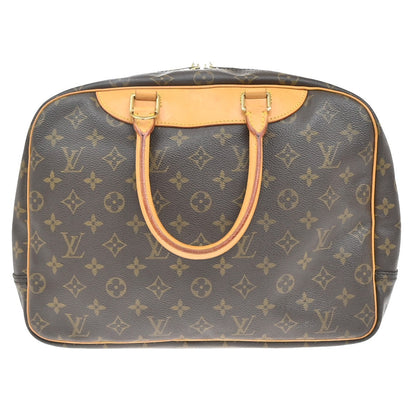 Louis Vuitton Deauville Handbag Monogram Canvas, BROWN, LEATHER, Handbag