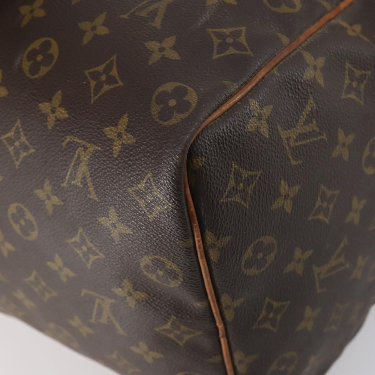 Louis Vuitton Keepall Bag Monogram Canvas, BROWN, CANVAS, Travel bag