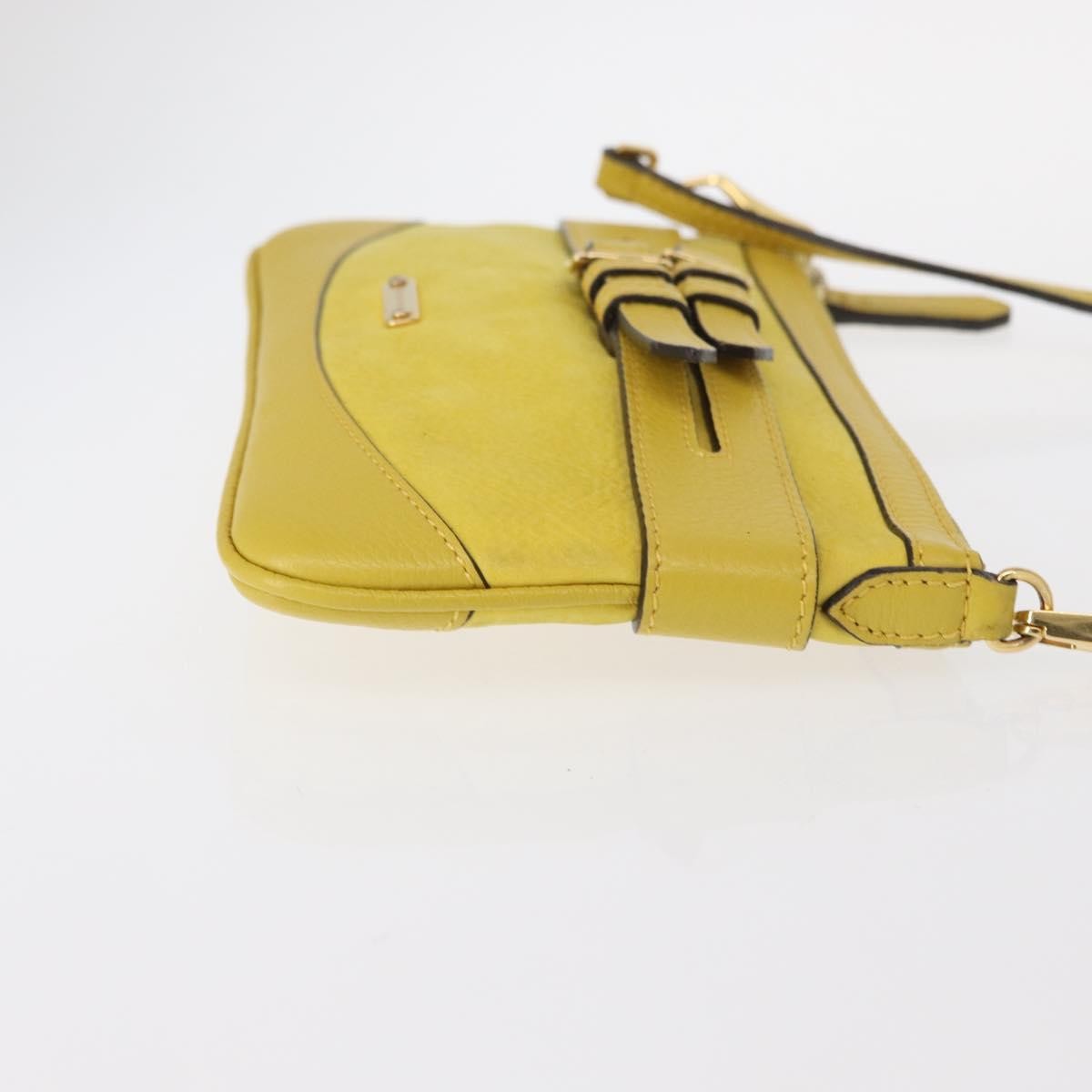 Burberry Vintage Shoulder Bag Leather, YELLOW, LEATHER, Shoulder bag