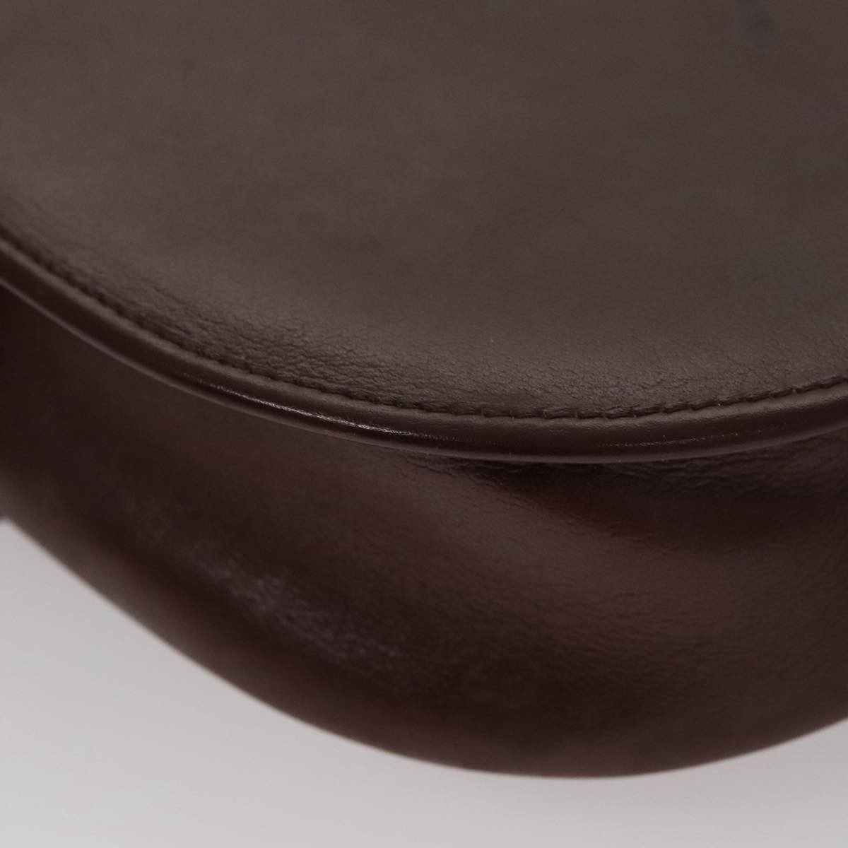 Christian Dior Vintage Trotter Shoulder Bag Canvas, BURGUNDY, LEATHER, Shoulder bag