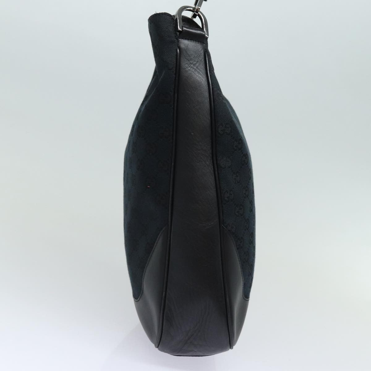 Gucci Vintage Bamboo Handle Tote Canvas, BLACK, CANVAS, Tote bag