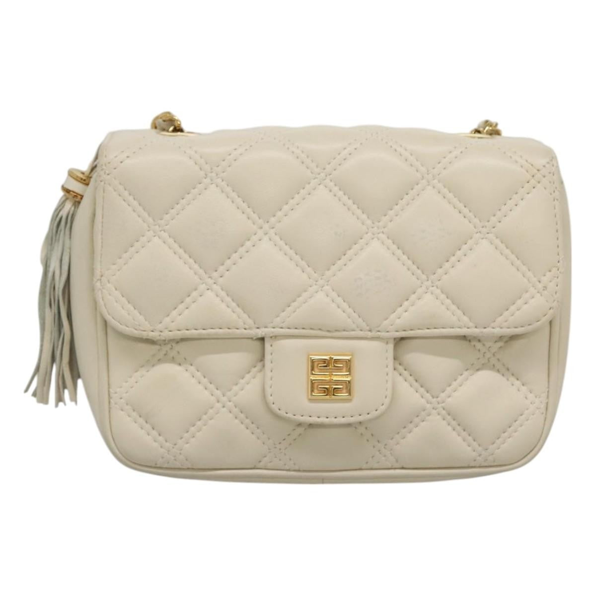 Givenchy Shoulder Bag Leather, WHITE, LEATHER, Shoulder bag