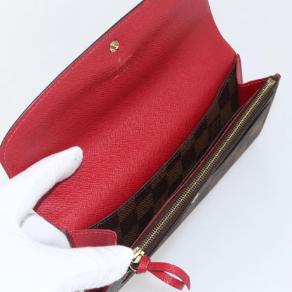 Louis Vuitton Emilie Wallet Damier, BROWN, CANVAS, Wallets