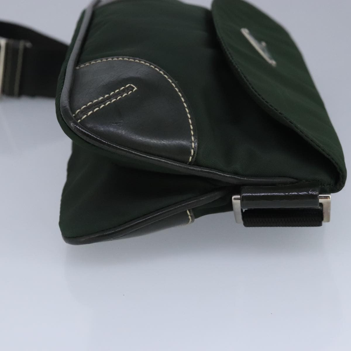Prada Waist Bag Nylon and leather, KHAKI, NYLON, Shoulder bag