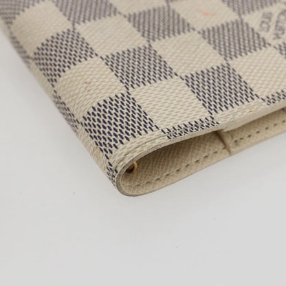 Louis Vuitton Agenda Cover Damier Azur, WHITE, CANVAS, Wallets
