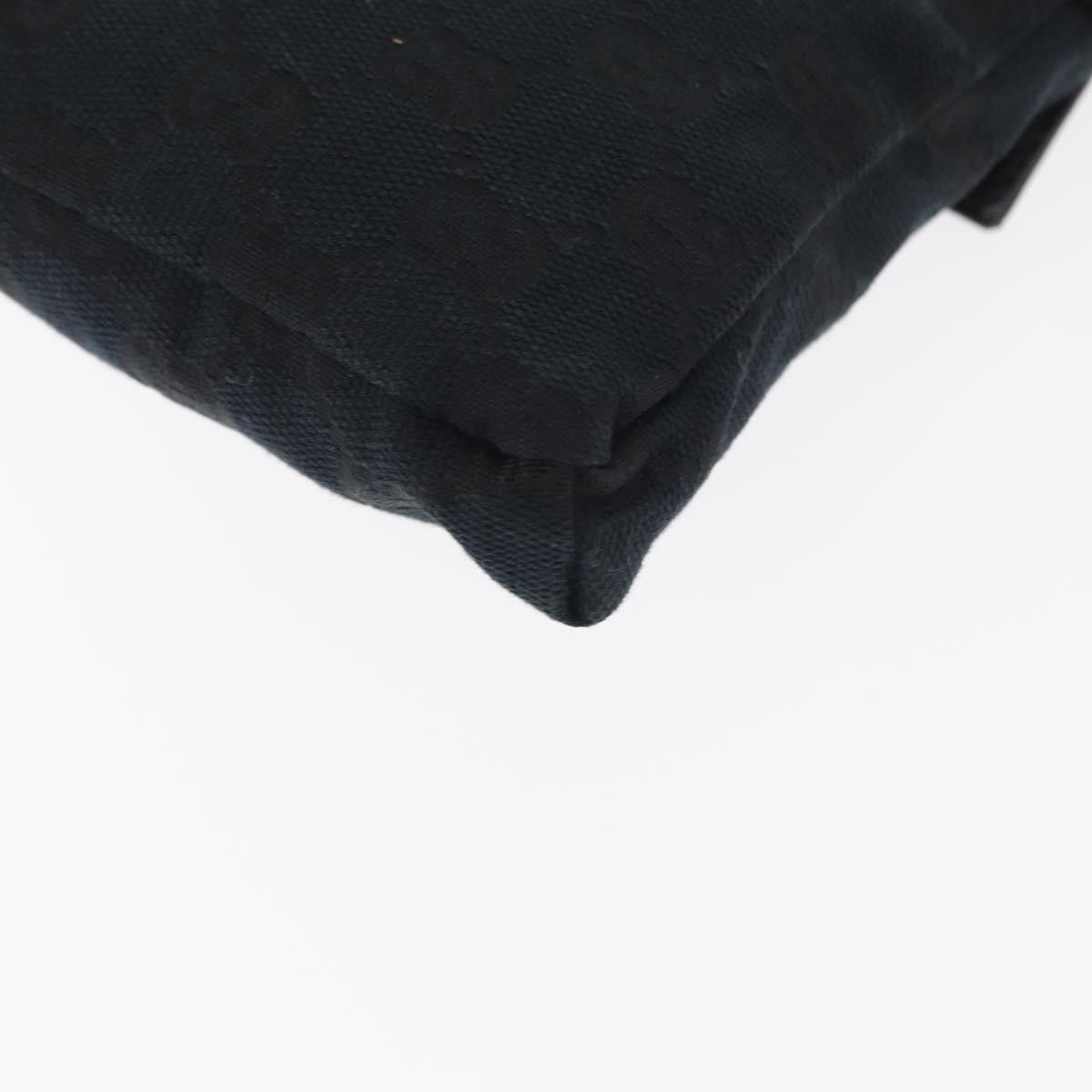 Gucci Vintage Double Belt Bag GG Canvas with Leather, BLACK, CANVAS, Clutche & pouche