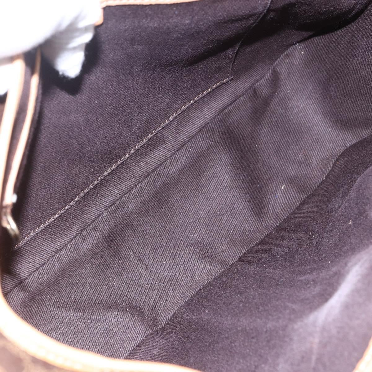 Celine Vintage Macadam Shoulder Bag Canvas and Leather, BROWN, CANVAS, Shoulder bag