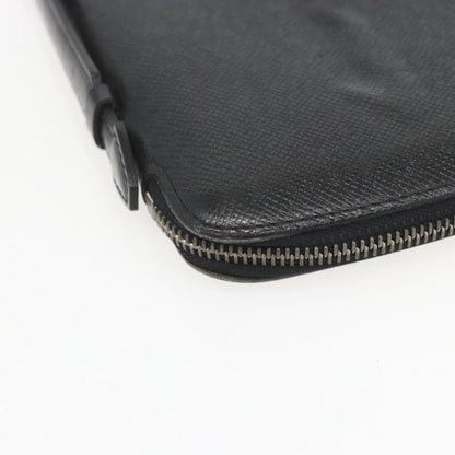 Louis Vuitton Atoll Organizer Wallet Taiga Leather, BLACK, LEATHER, Clutche & pouche