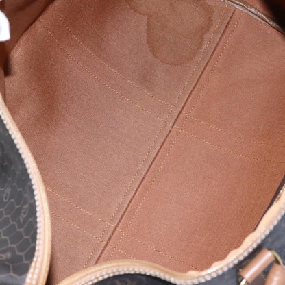 Christian Dior Vintage Honeycomb Boston bag Canvas and Leather, BLACK, PVC, Travel bag