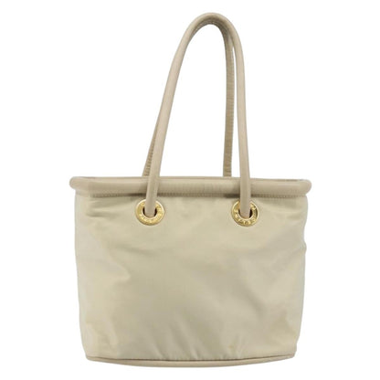 Celine Handbag Nylon, Beige, Nylon, Handbag