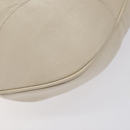 Salvatore Ferragamo Gancini Shoulder Bag Leather, WHITE, LEATHER, Shoulder bag