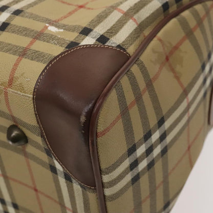 Burberry Nova check boston bag Canvas, Beige, PVC, Travel Bag