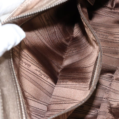 Salvatore Ferragamo Gancini Tote Leather, GOLD, LEATHER, Tote bag