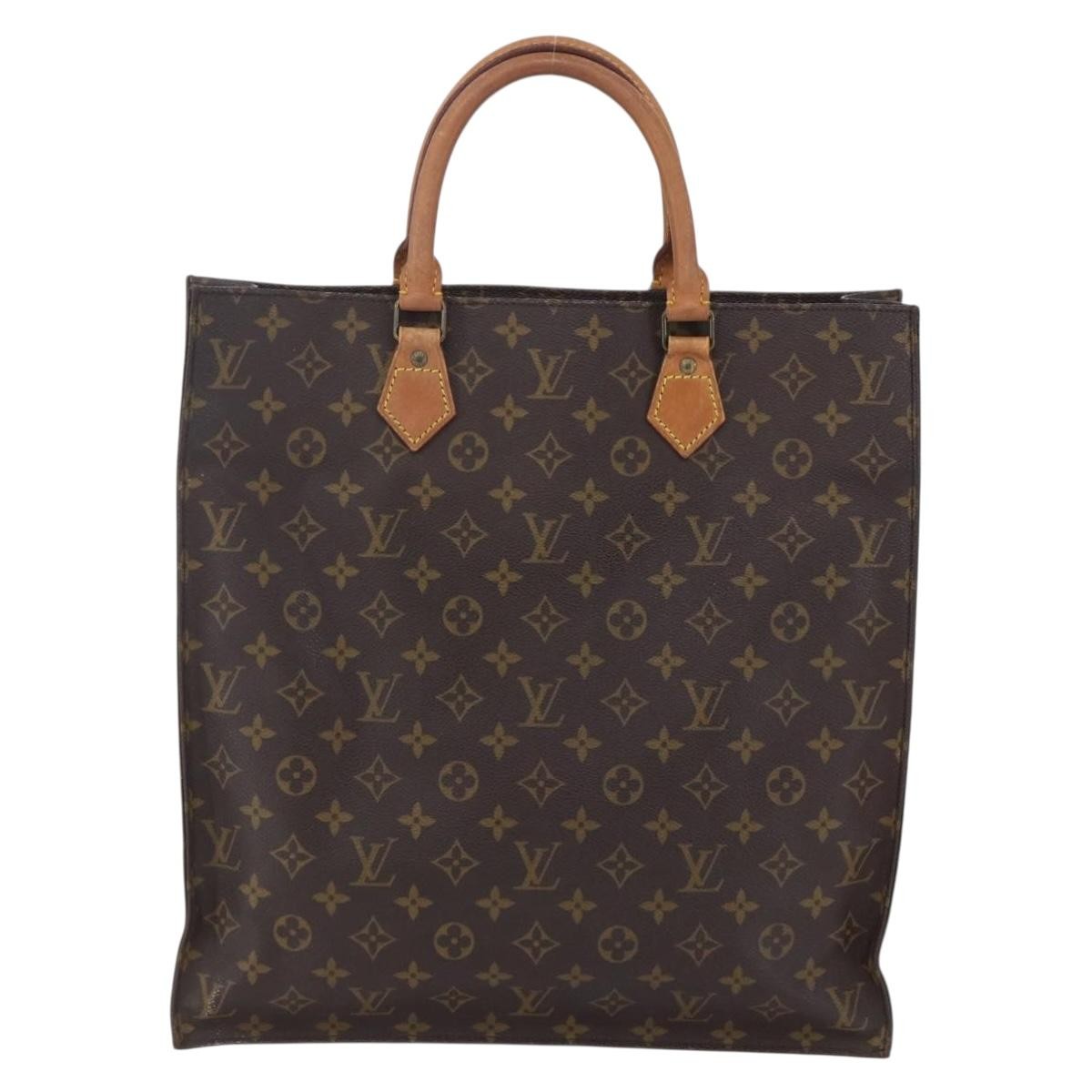 Louis Vuitton Sac Plat Bag Monogram Canvas, BROWN, CANVAS, Handbag