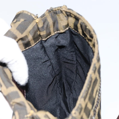 Fendi Flat Messenger Bag Zucca Canvas, BROWN, CANVAS, Shoulder bag