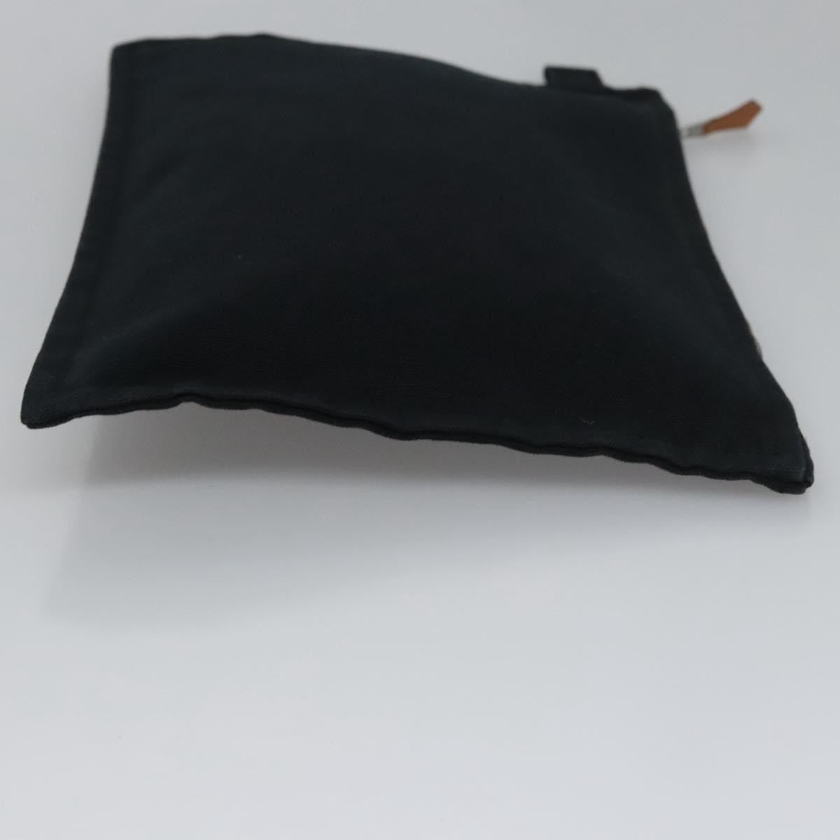 Hermes Bora Bora Pouch Toile, BLACK, CANVAS, Tote bag