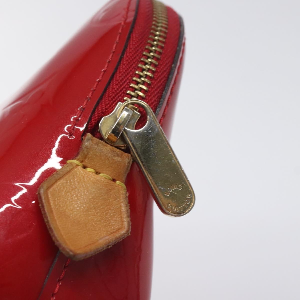 Louis Vuitton Cosmetic Pouch Monogram Vernis, RED, PATENT_LEATHER, Toiletry Case