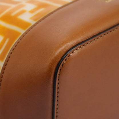 Fendi FF Logo Mon Tresor Bucket Bag Canvas, ORANGE, CANVAS, Shoulder bag