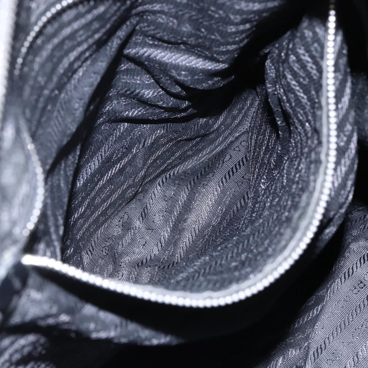 Prada Vintage Tote Tessuto with Leather, BLACK, NYLON, Tote bag