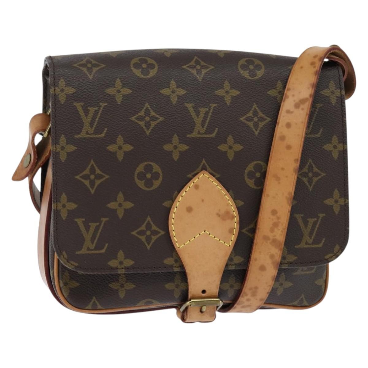 Louis Vuitton Cartouchiere Handbag Monogram Canvas, BROWN, CANVAS, Shoulder bag