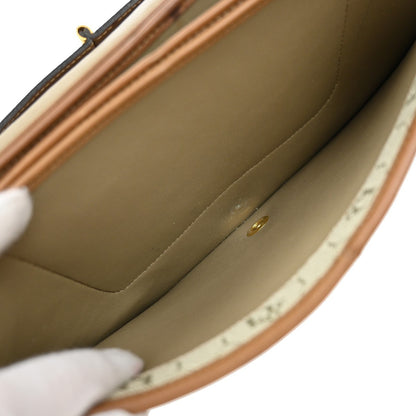 Christian Dior Vintage Honeycomb Handbag Canvas Leather, BEIGE, CANVAS, Shoulder bag