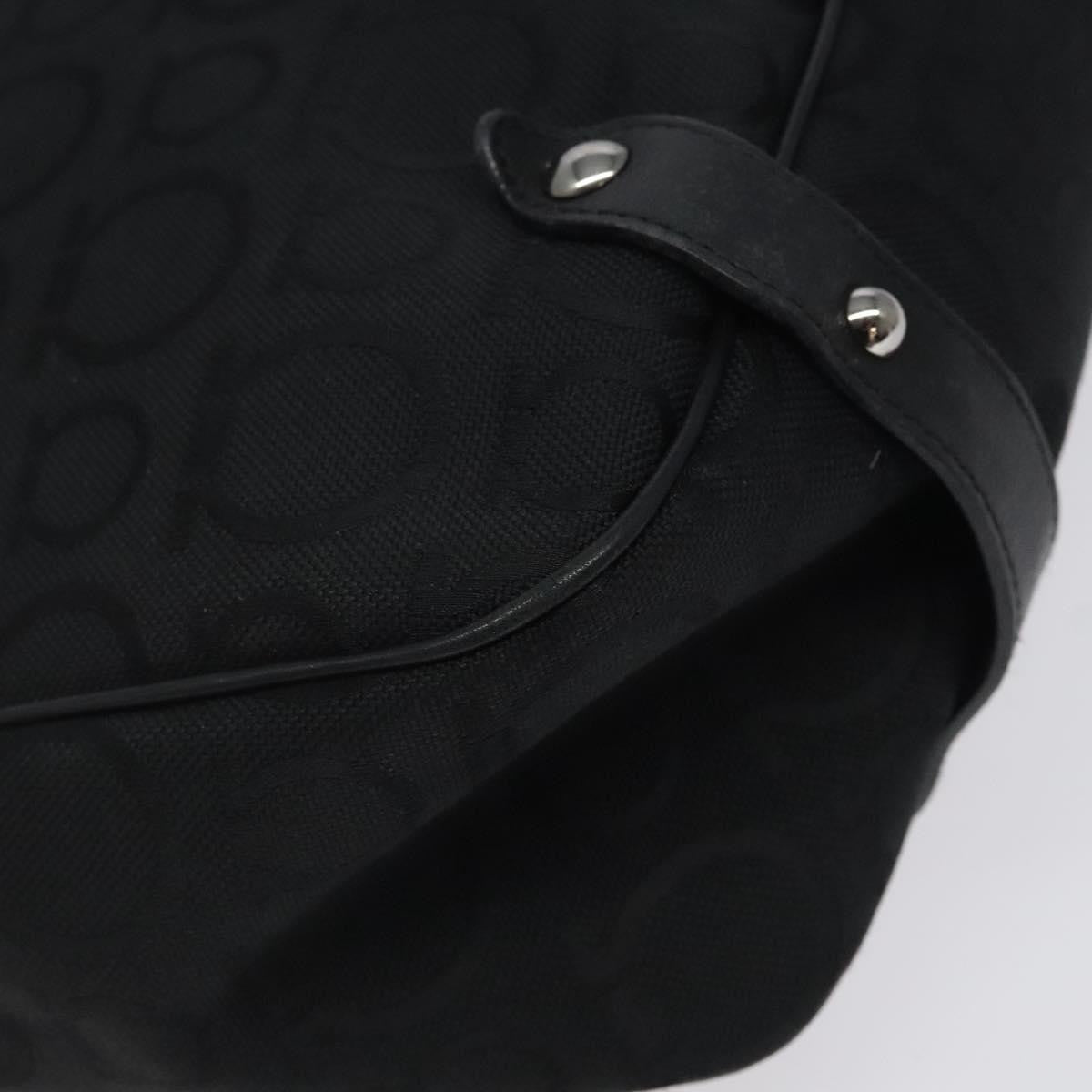 Salvatore Ferragamo Gancini Tote Gancini Canvas, BLACK, CANVAS, Tote bag