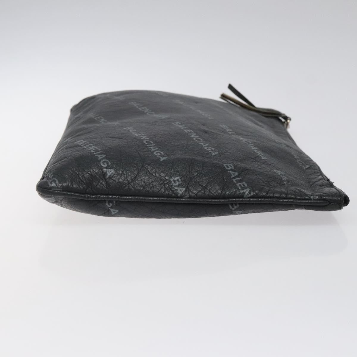 Balenciaga Explorer Pouch Leather, BLACK, LEATHER, Clutche & pouche
