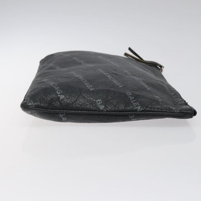 Balenciaga Explorer Pouch Leather, BLACK, LEATHER, Clutche & pouche