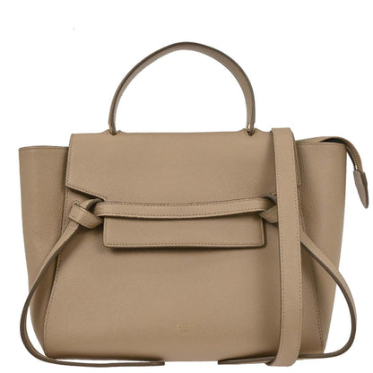 Celine Belt Bag Calfskin, BEIGE, LEATHER, Handbag