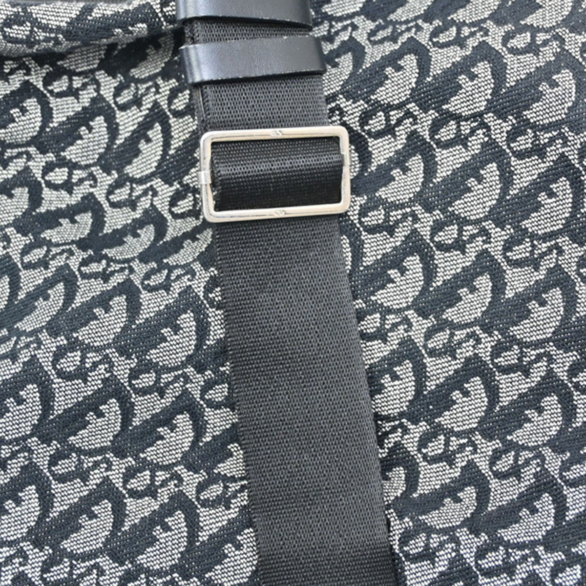 Christian Dior Vintage Trotter Messenger Bag Diorissimo Canvas, BLACK, CANVAS, Shoulder bag