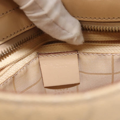 Celine Macadam Shoulder Bag Canvas, BEIGE, CANVAS, Shoulder bag