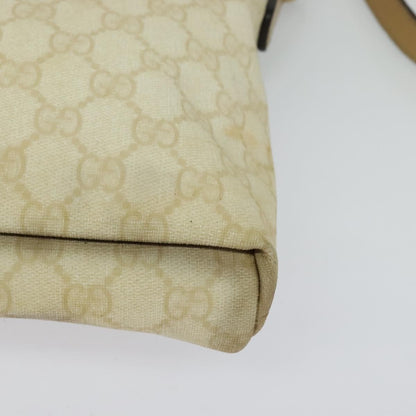 Gucci Flap Messenger GG Coated Canvas, BEIGE, PVC, Shoulder bag