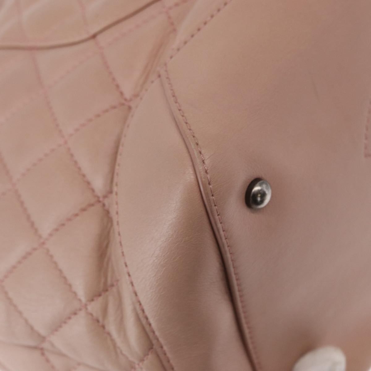 Chanel Easy Shopping Tote Quilted Calfskin, PINK, LEATHER, Tote bag