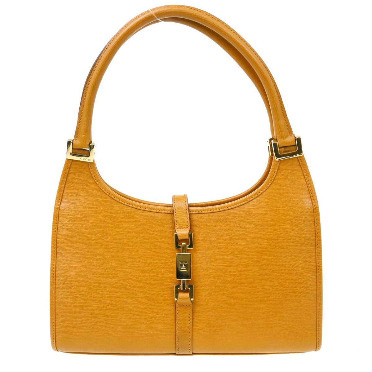 Gucci Vintage Jackie Handbag Leather, Brown, Leather, Handbag