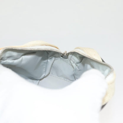 Chanel Biarritz Cosmetic Pouch Quilted Coated Canvas, GRAY, PVC, Clutche & pouche