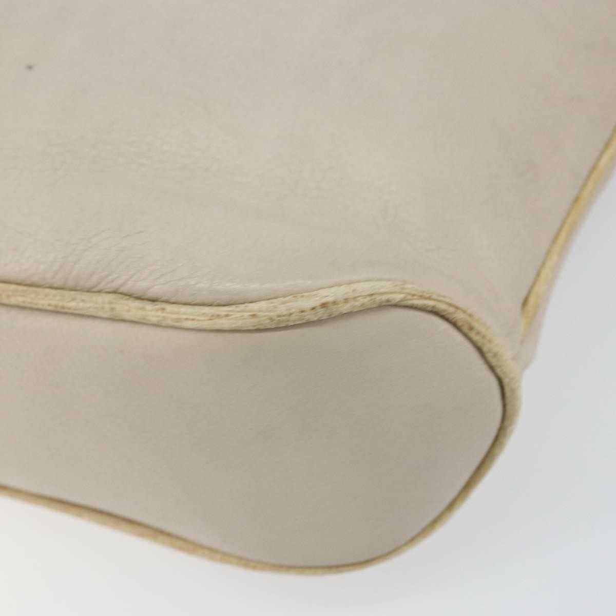 Celine Vintage Shoulder Bag Leather, BEIGE, LEATHER, Shoulder bag