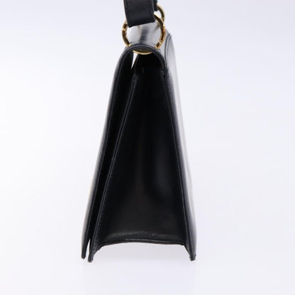 Salvatore Ferragamo Gancini Shoulder Bag Leather, NAVY, LEATHER, Shoulder bag