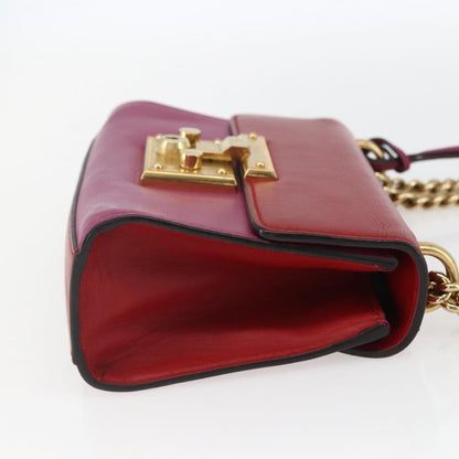 Gucci Padlock Shoulder Bag Leather, RED, LEATHER, Shoulder bag