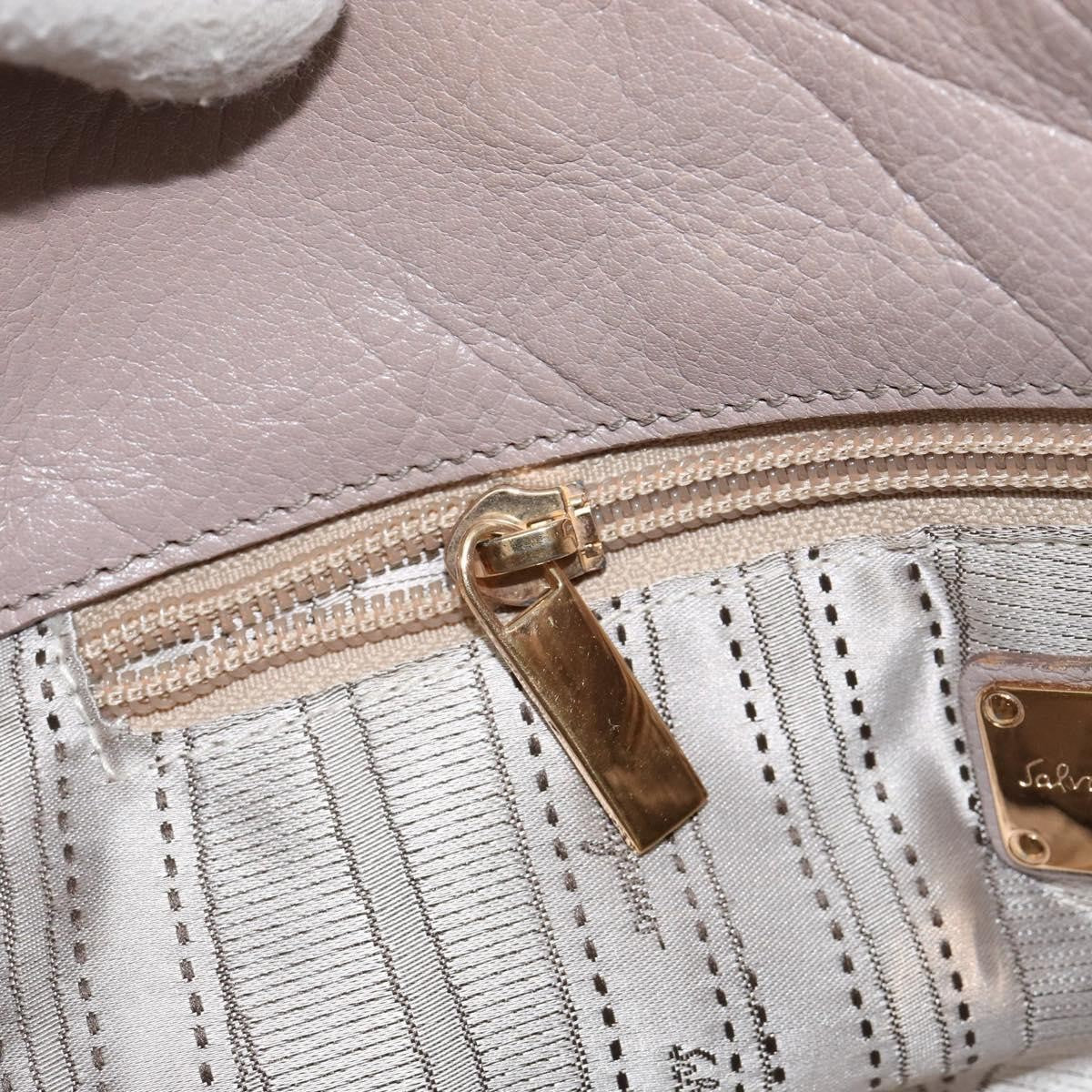 Salvatore Ferragamo Gancini Tote Leather, PINK, LEATHER, Handbag