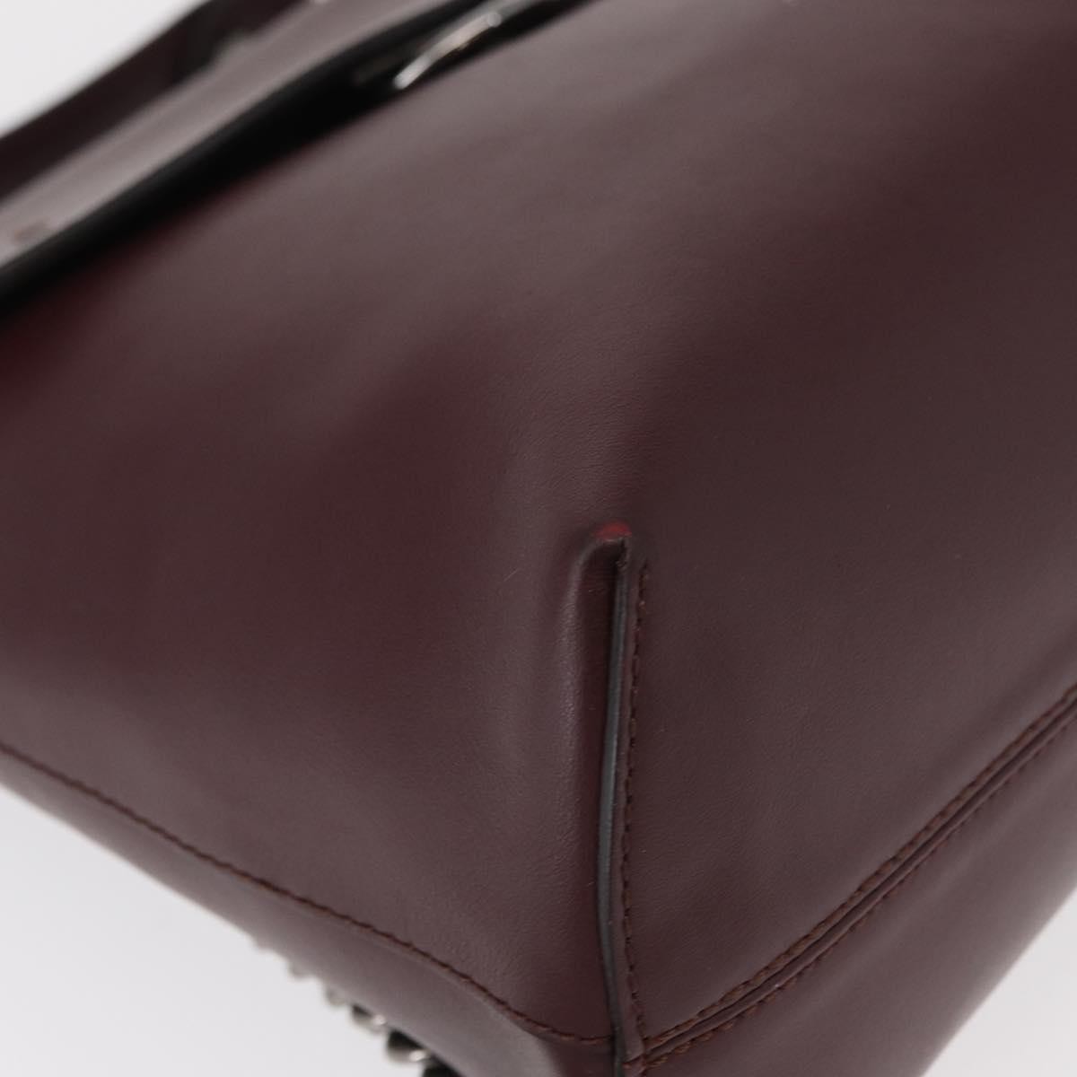 Fendi Back to School Backpack Leather, BURGUNDY, LEATHER, Backpack